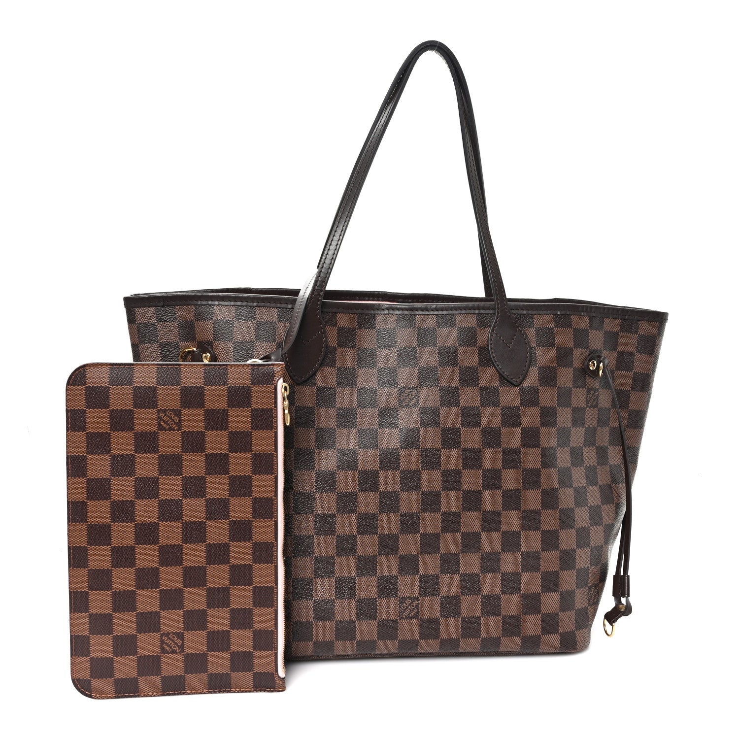 Damier Ebene Neo Neverfull MM Rose Ballerine