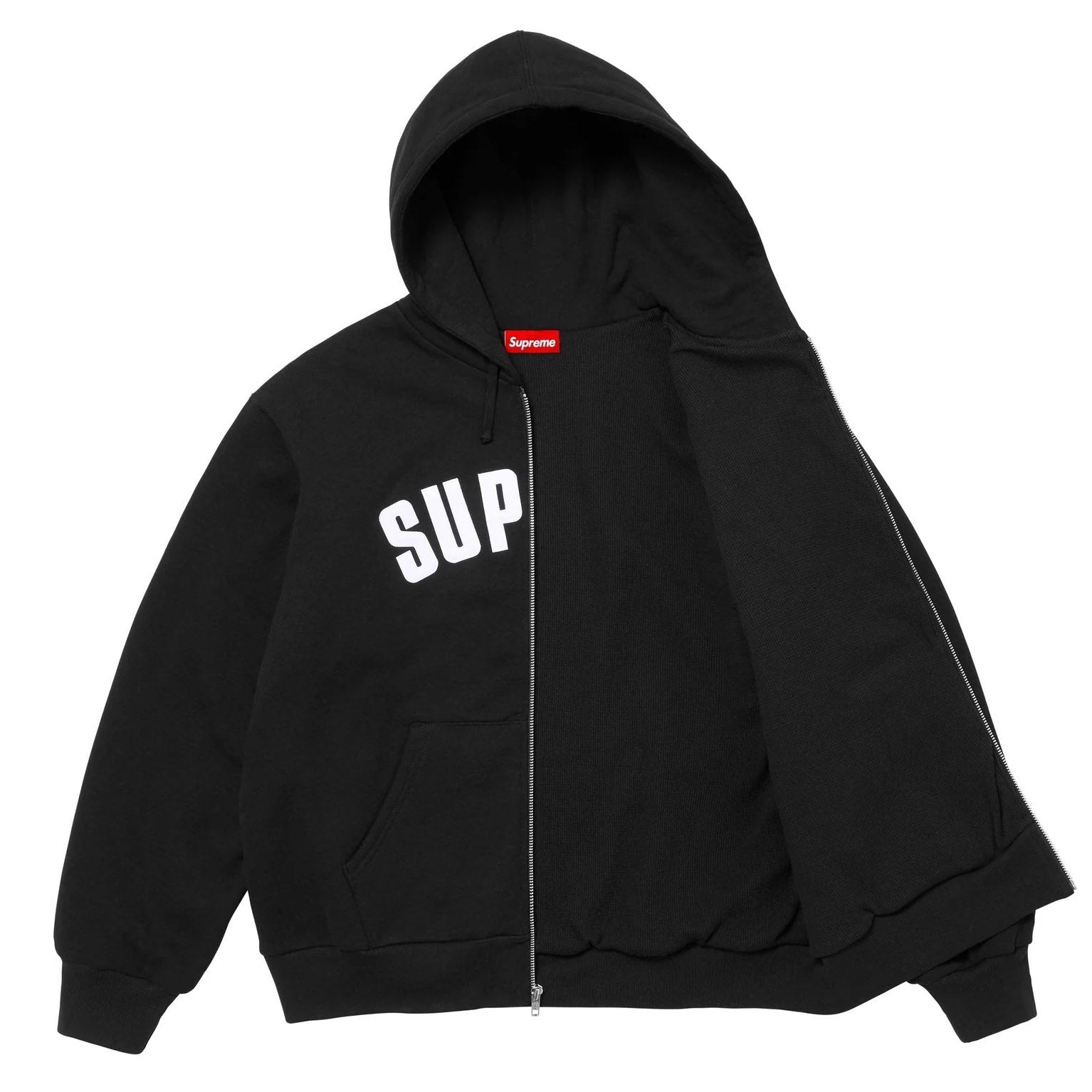 Supreme 25FW Thermal Lined Zip Up Hooded Sweatshirt