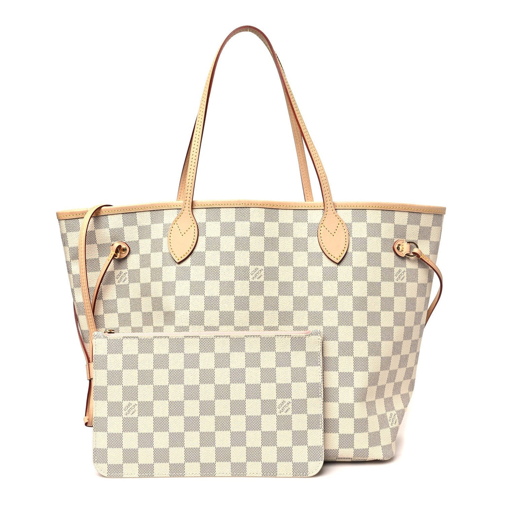 Damier Azur Neo Neverfull MM Rose Ballerine