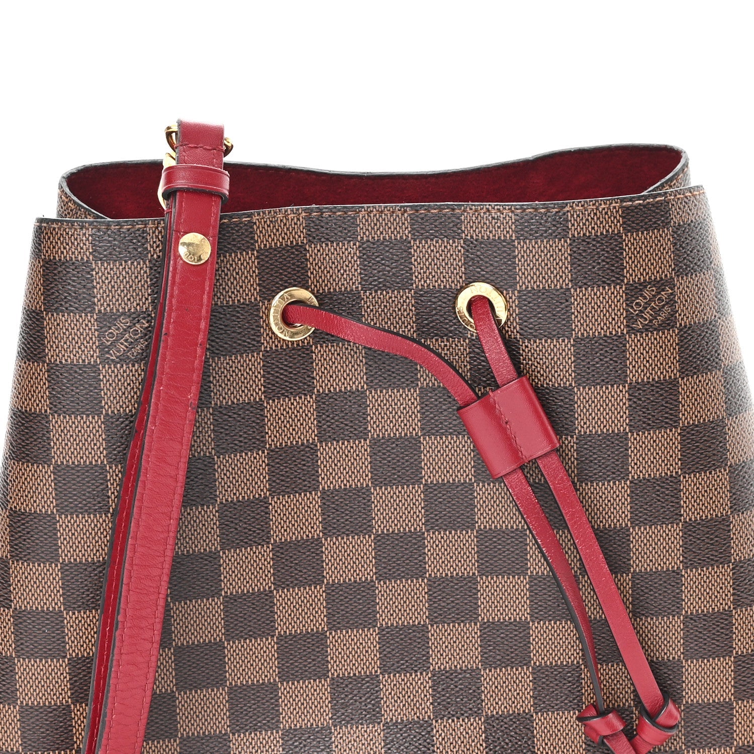 Damier Ebene Neonoe MM Cherry Berry