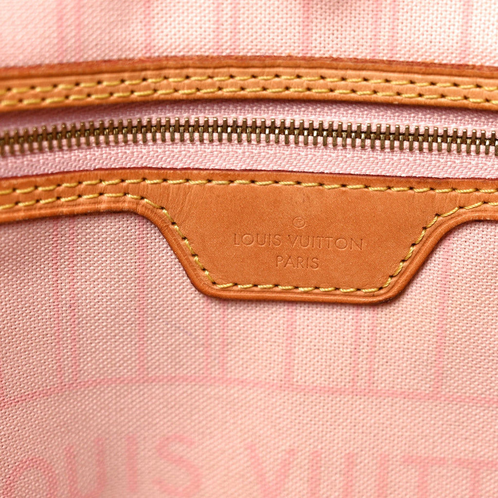Damier Azur Neo Neverfull MM Rose Ballerine