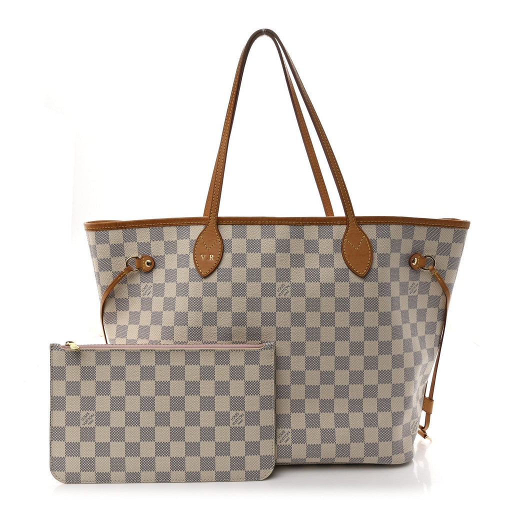 Damier Azur Neo Neverfull MM Rose Ballerine