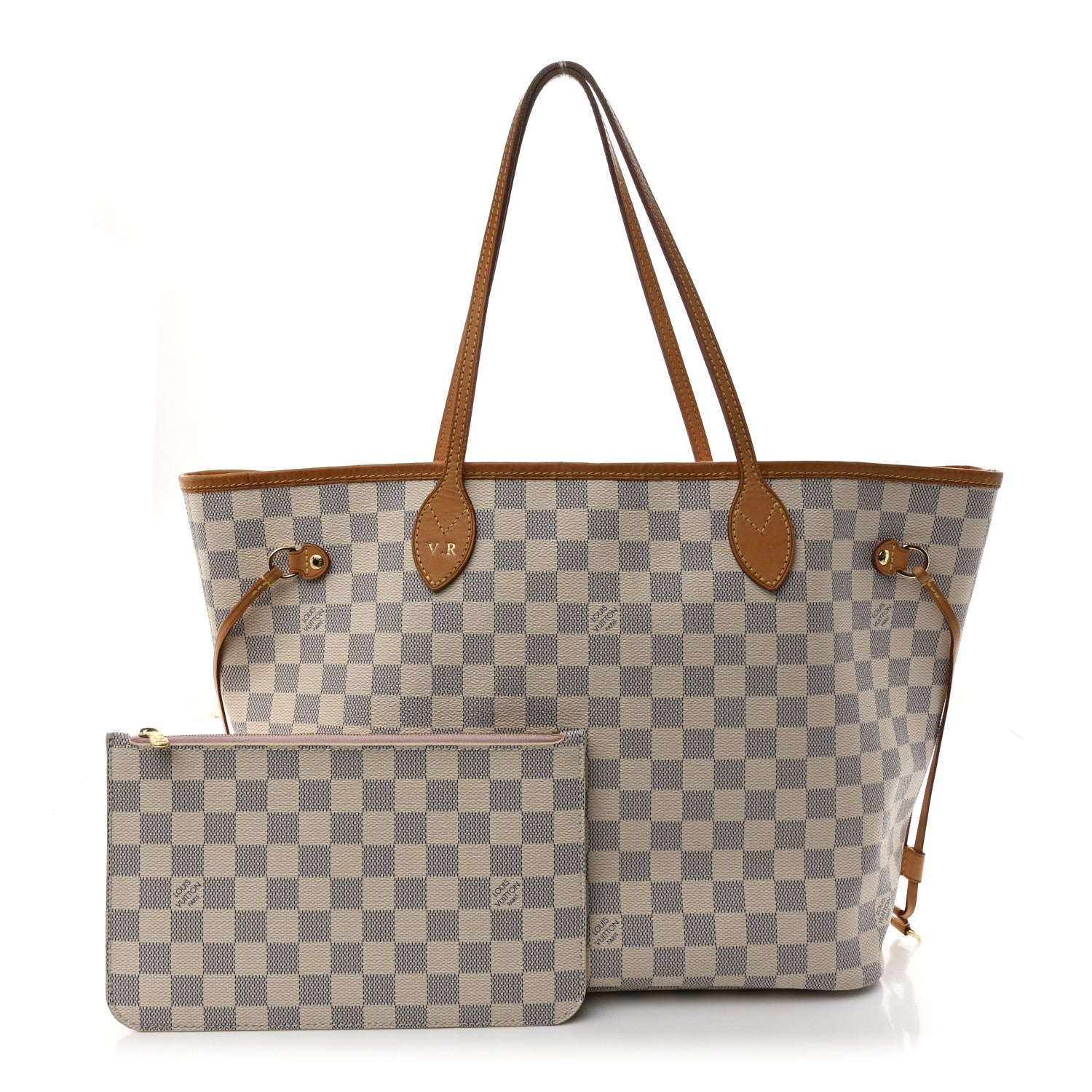 Damier Azur Neo Neverfull MM Rose Ballerine