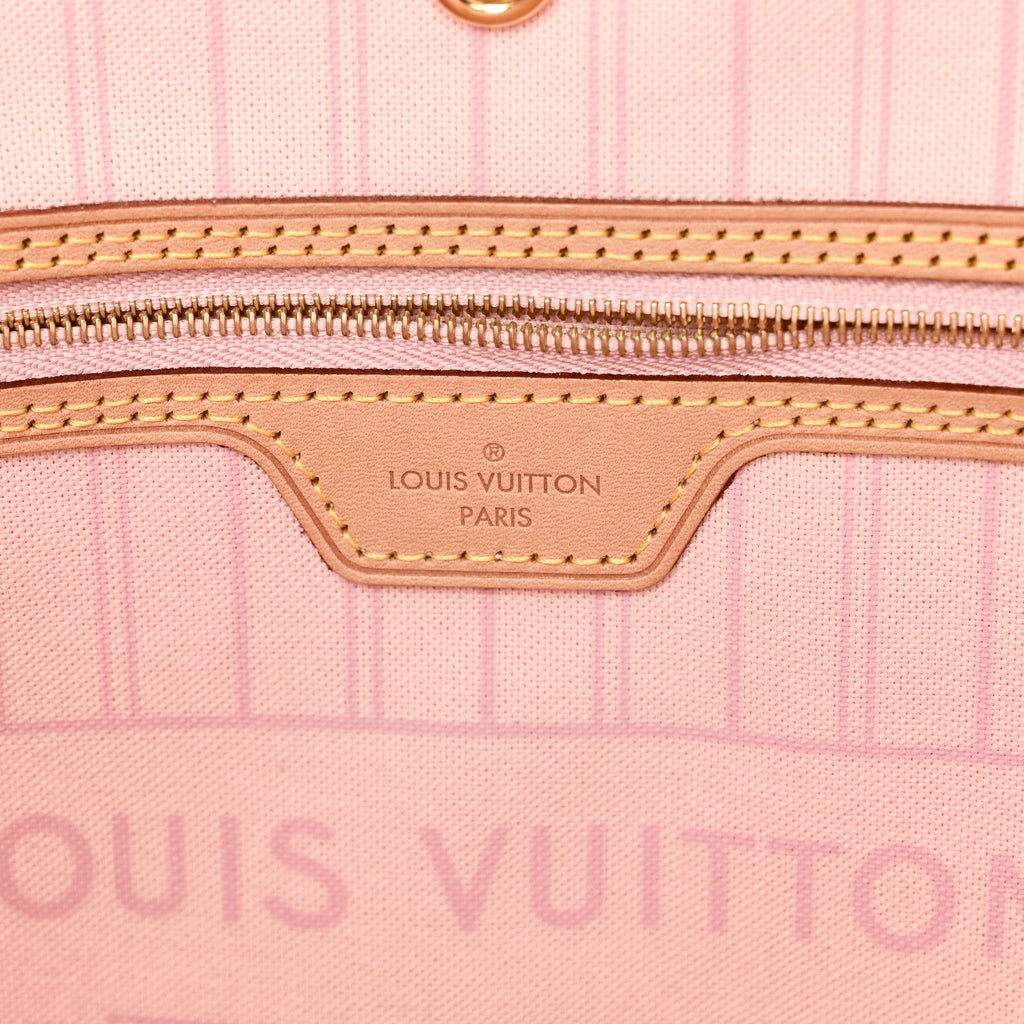 Damier Azur Neo Neverfull MM Rose Ballerine