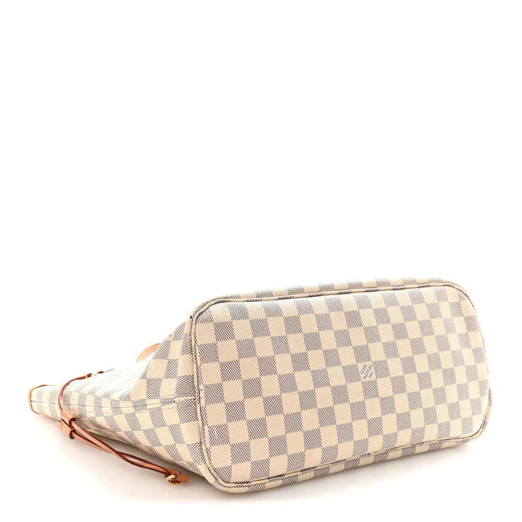 Damier Azur Neo Neverfull MM Rose Ballerine