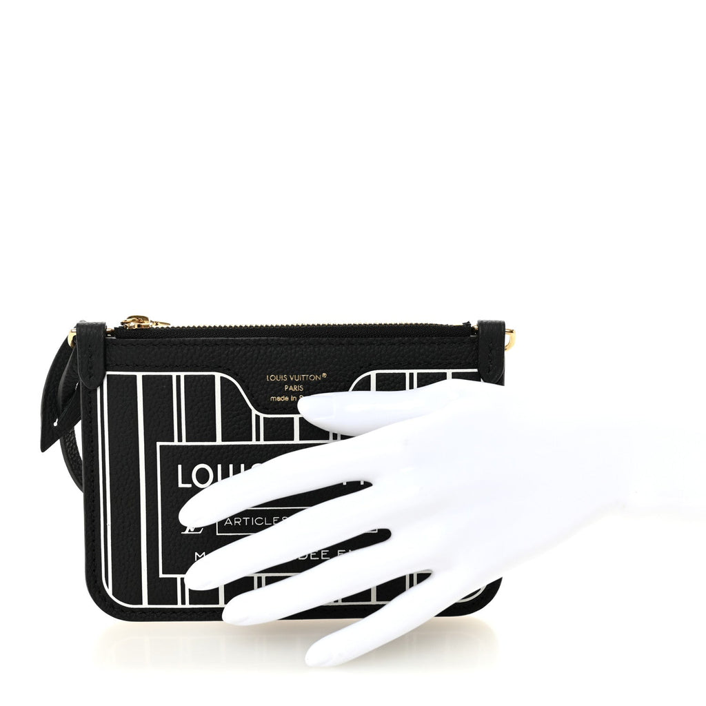 Calfskin Neverfull Inside Out MM Pochette Black