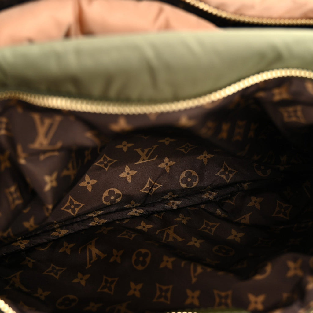 Econyl Monogram Pillow Maxi Multi Pochette Accessories Kaki Beige