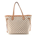 Damier Azur Neo Neverfull MM Rose Ballerine