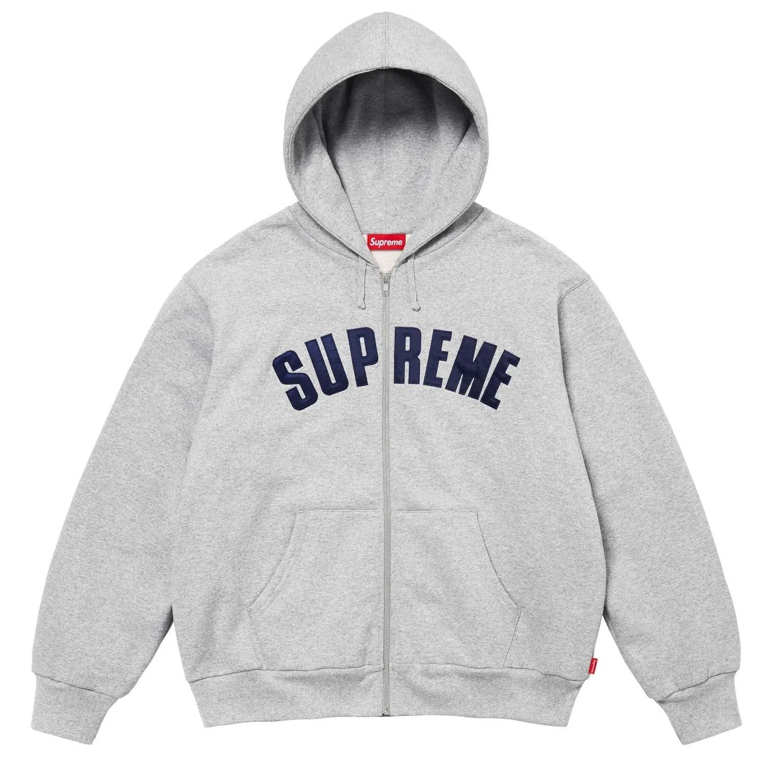 Supreme 25FW Thermal Lined Zip Up Hooded Sweatshirt