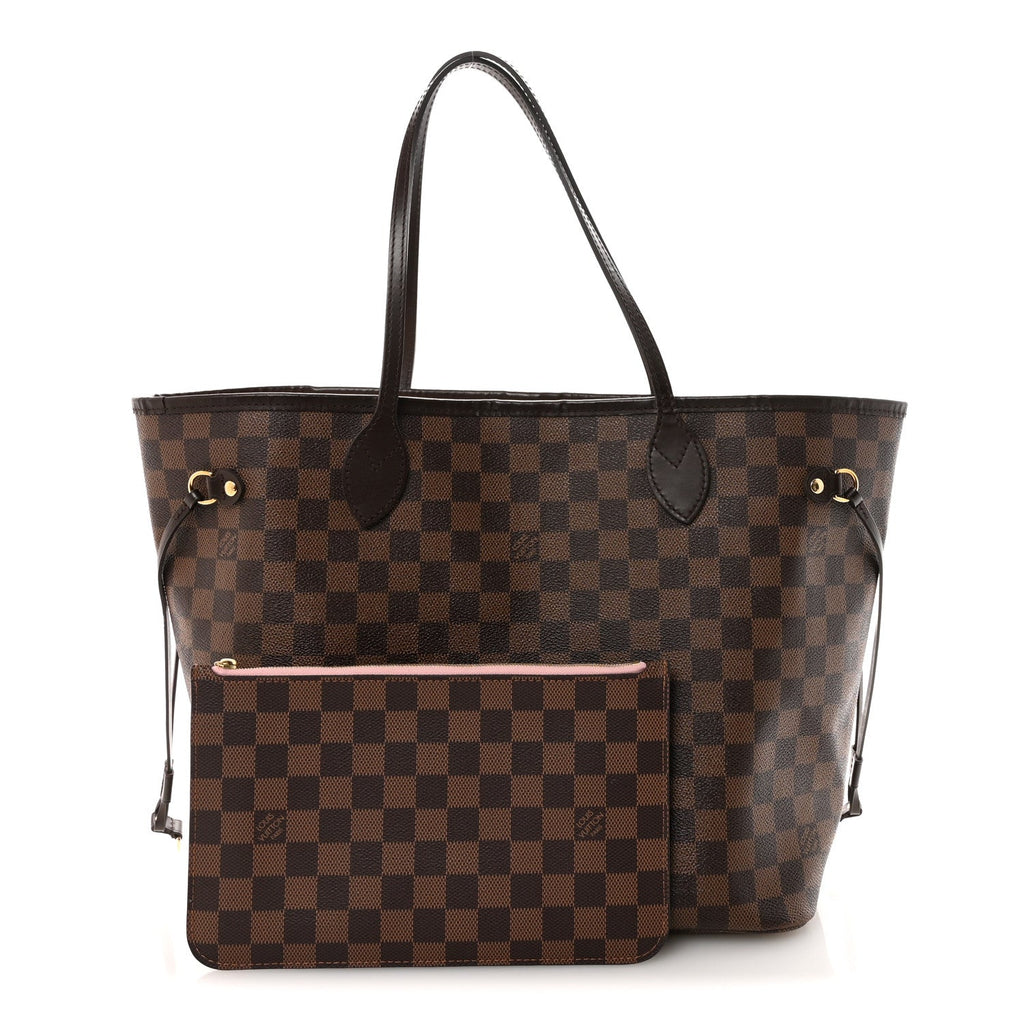 Damier Ebene Neo Neverfull MM Rose Ballerine