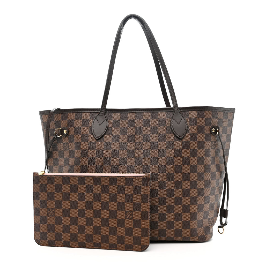 Damier Ebene Neo Neverfull MM Rose Ballerine