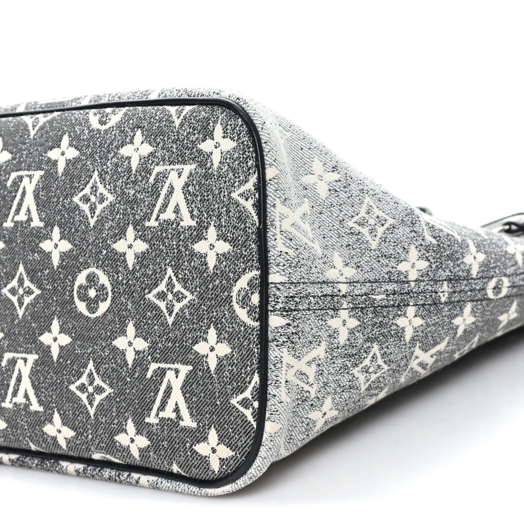 Denim Monogram Jacquard Neverfull MM Grey