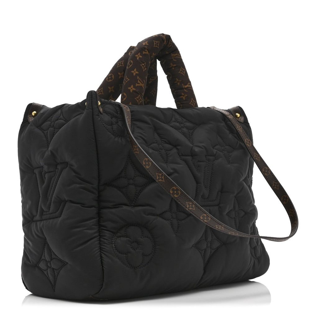 Econyl Monogram Pillow Giant Onthego MM Black