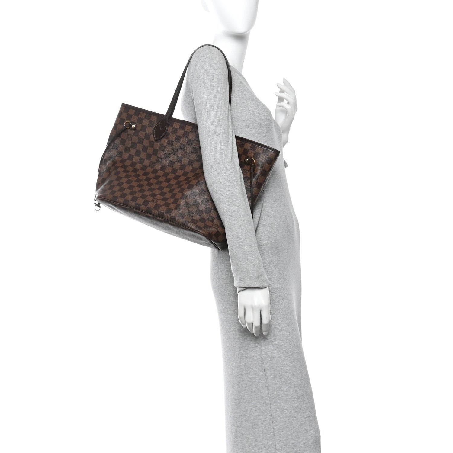 Damier Ebene Neo Neverfull MM Rose Ballerine