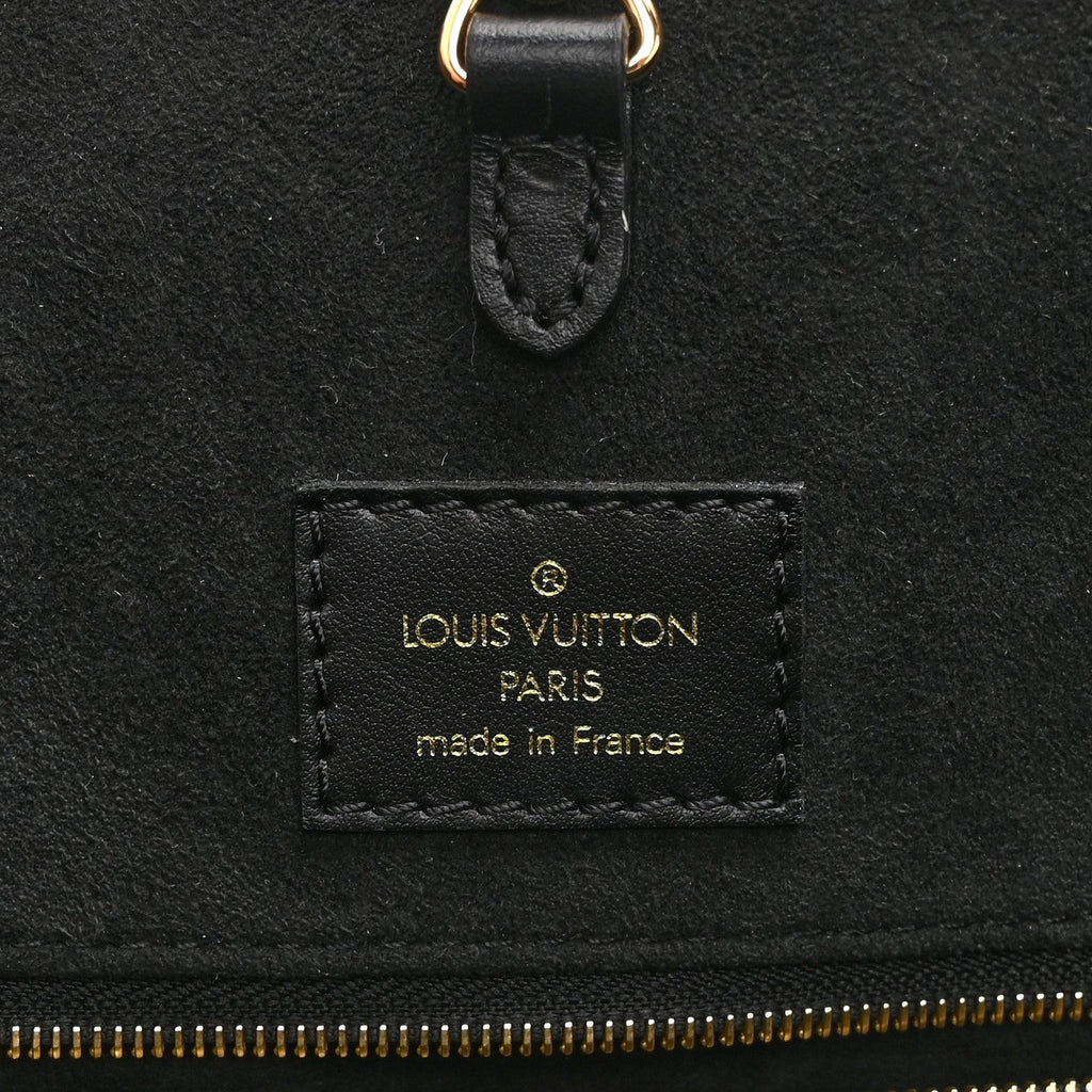 Empreinte Monogram Giant Broderies Onthego MM Cream Black