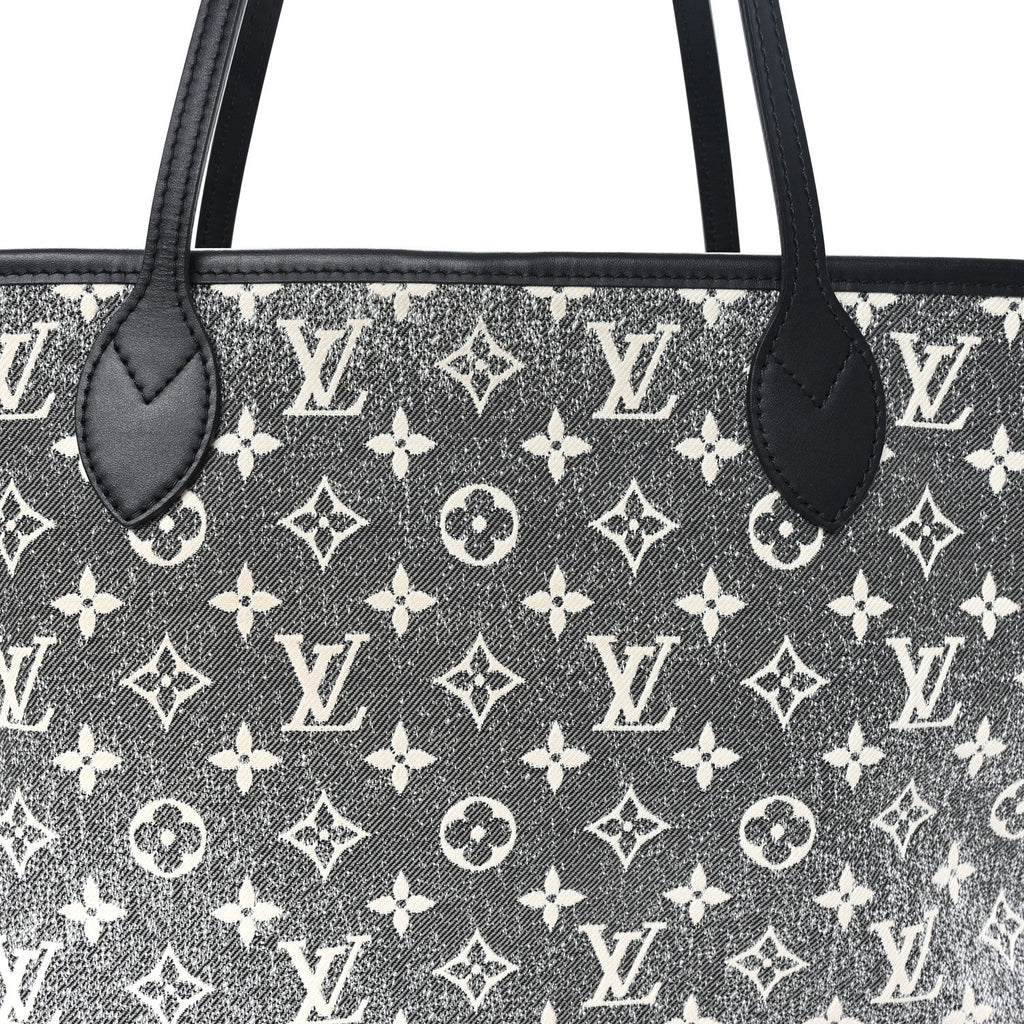 Denim Monogram Jacquard Neverfull MM Grey