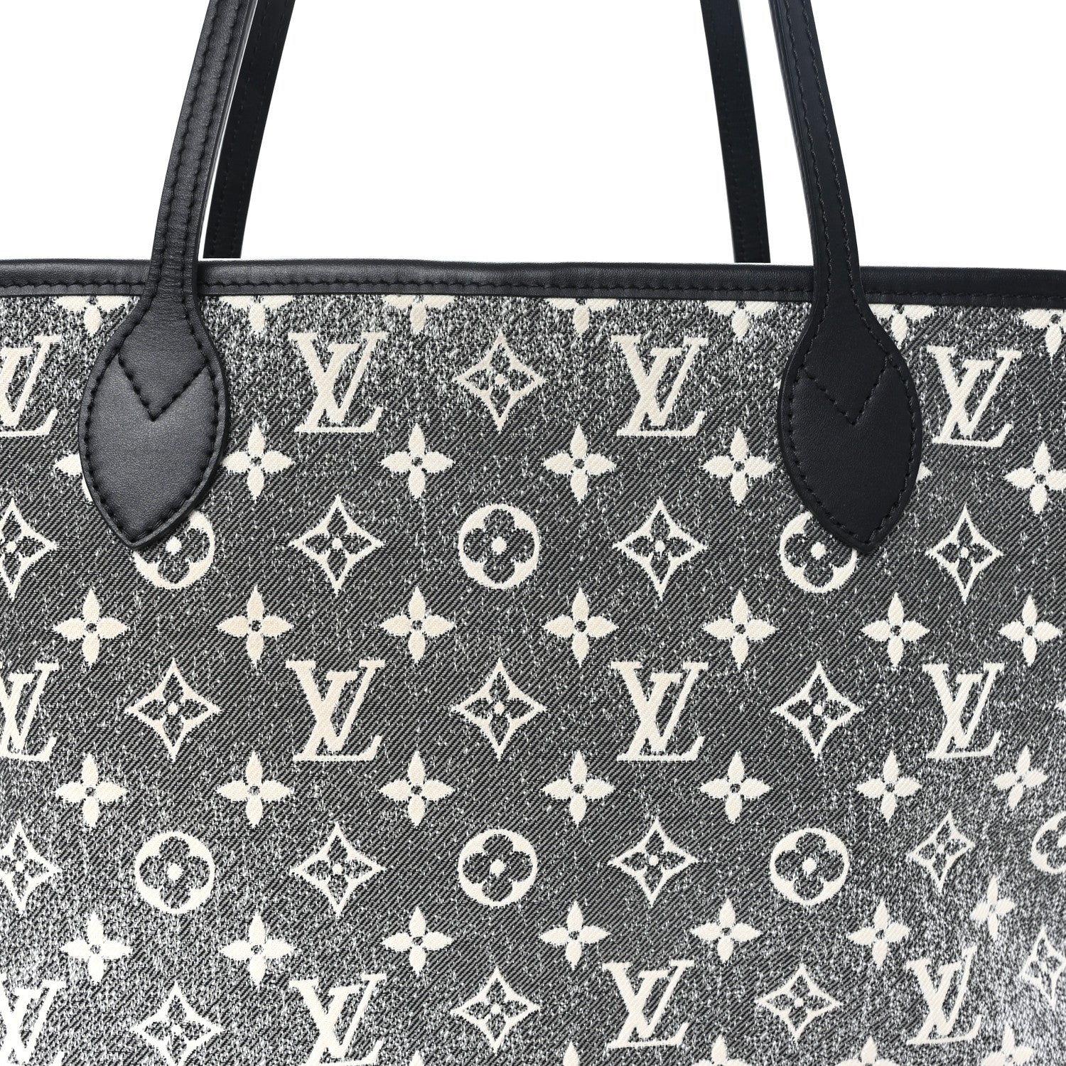 Denim Monogram Jacquard Neverfull MM Grey