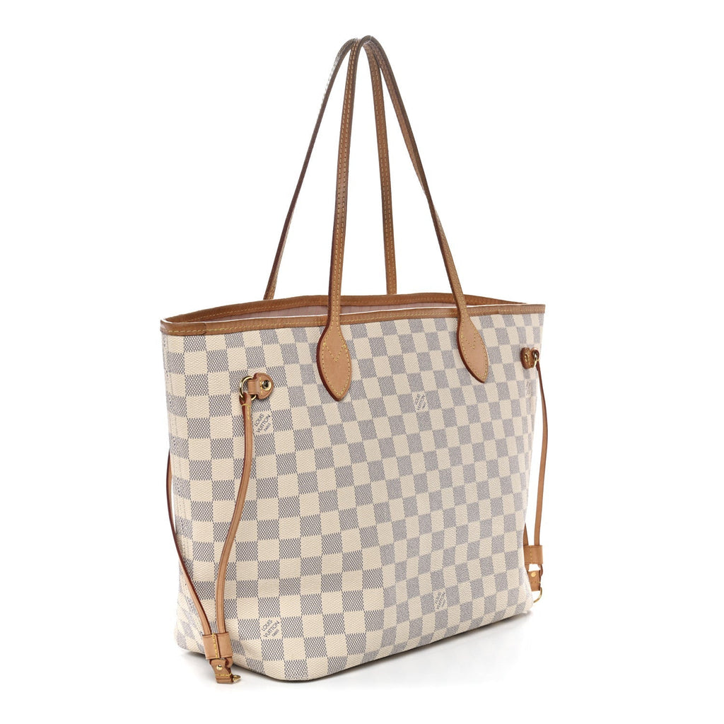 Damier Azur Neo Neverfull MM Rose Ballerine