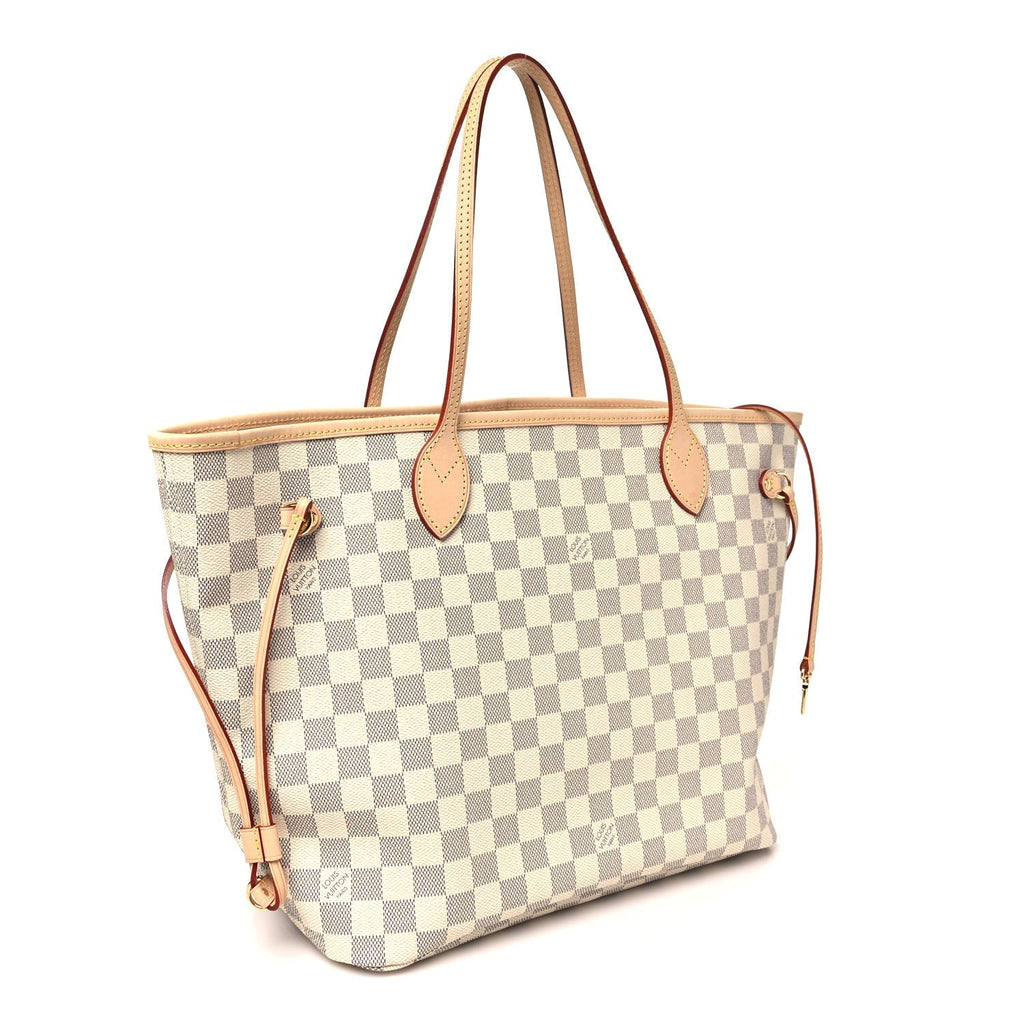 Damier Azur Neo Neverfull MM Rose Ballerine