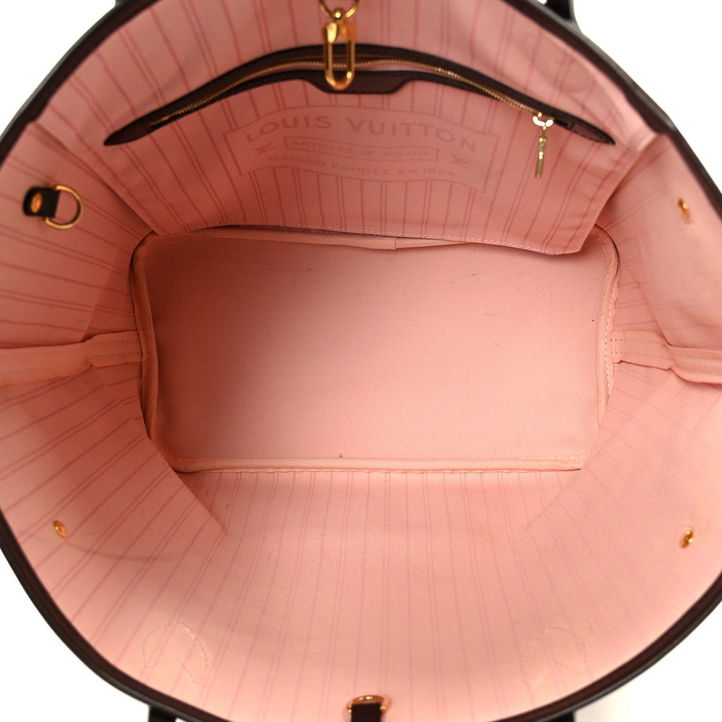 Damier Ebene Neo Neverfull MM Rose Ballerine