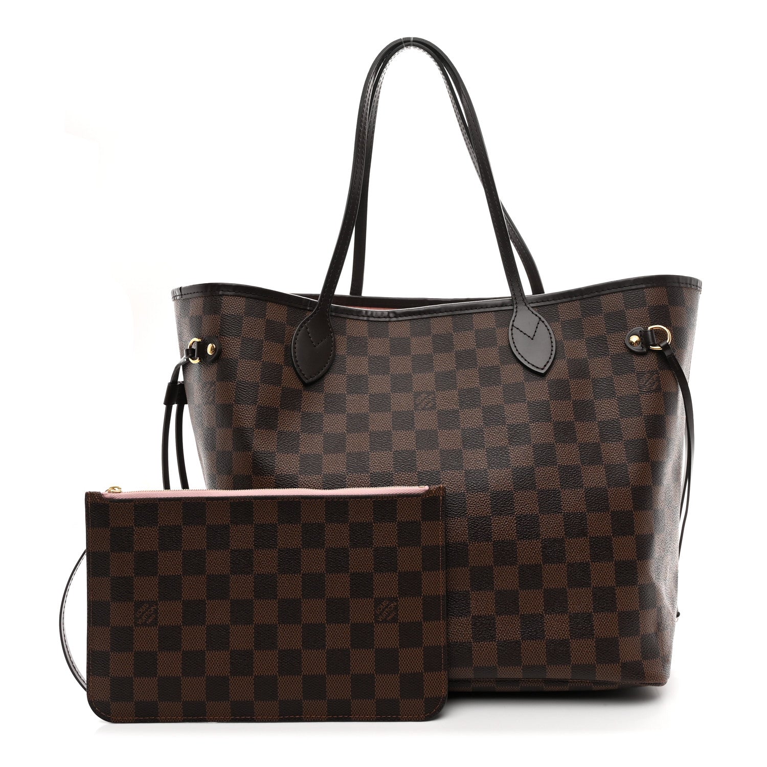 Damier Ebene Neo Neverfull MM Rose Ballerine