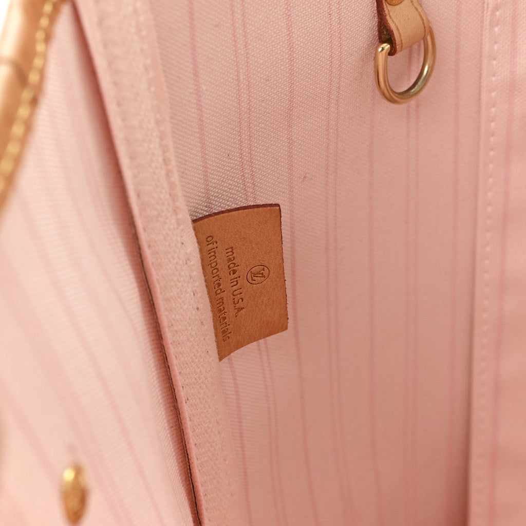 Damier Azur Neo Neverfull MM Rose Ballerine