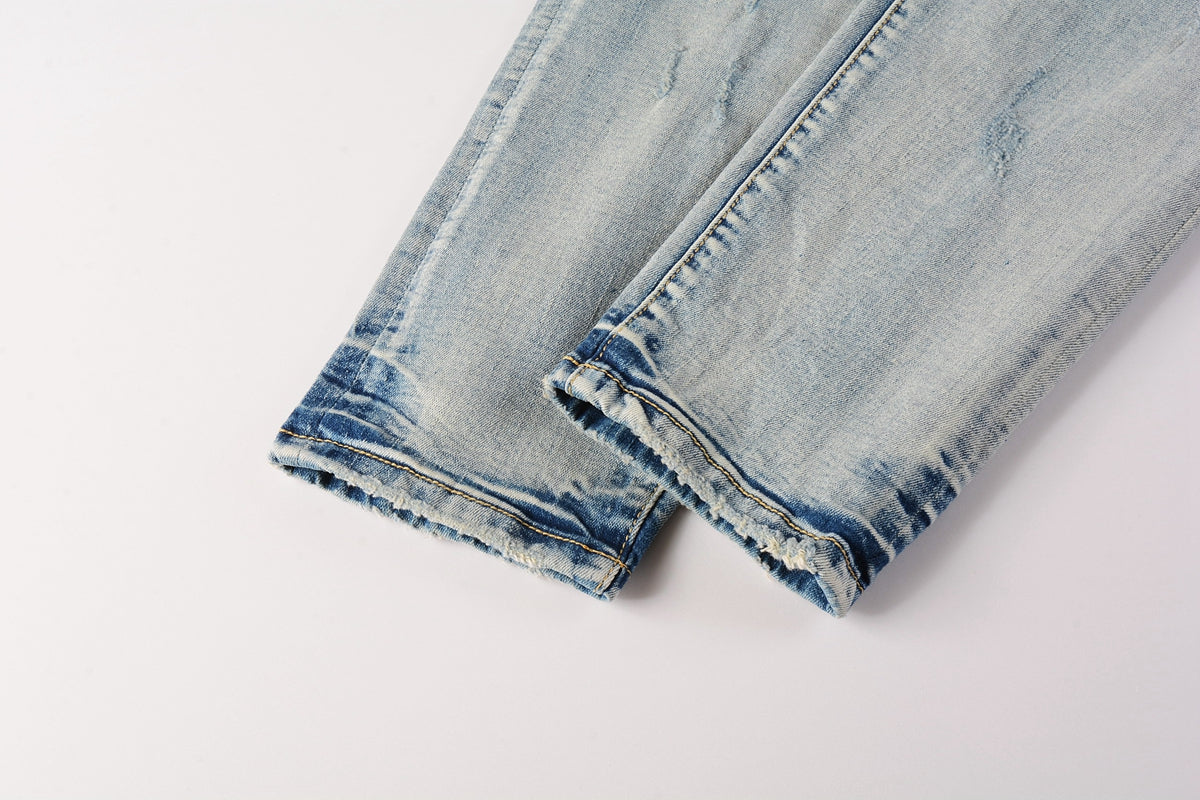 Men's Purple Jeans 9050