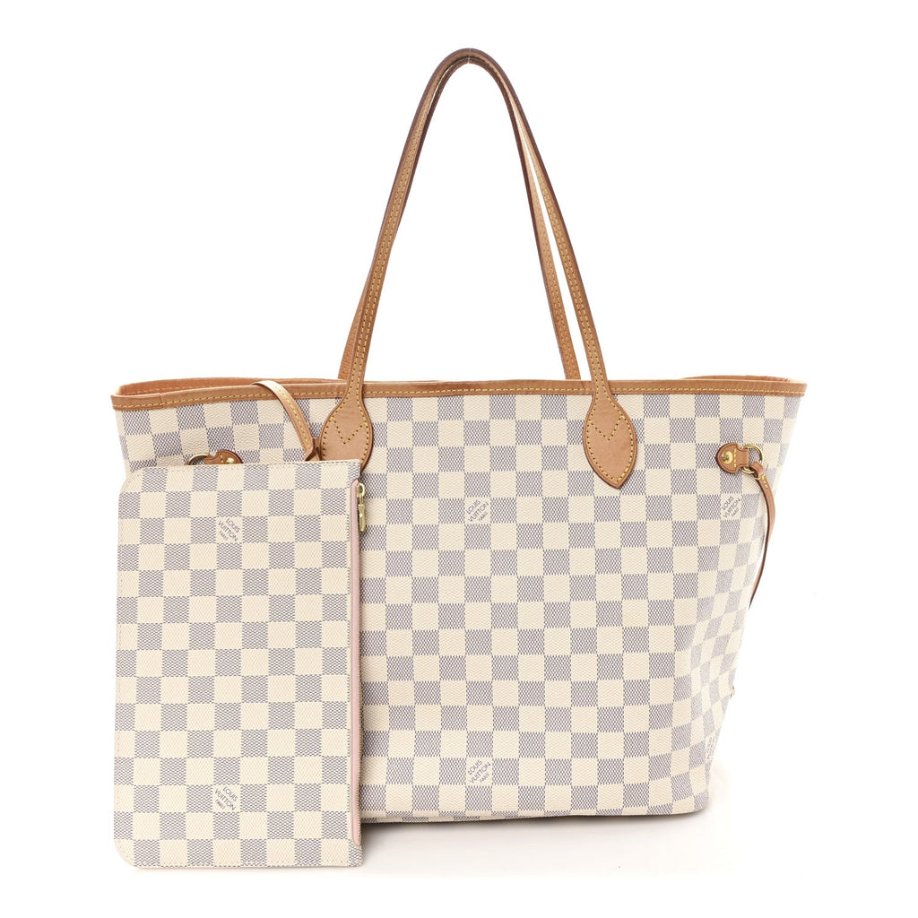 Damier Azur Neo Neverfull MM Rose Ballerine