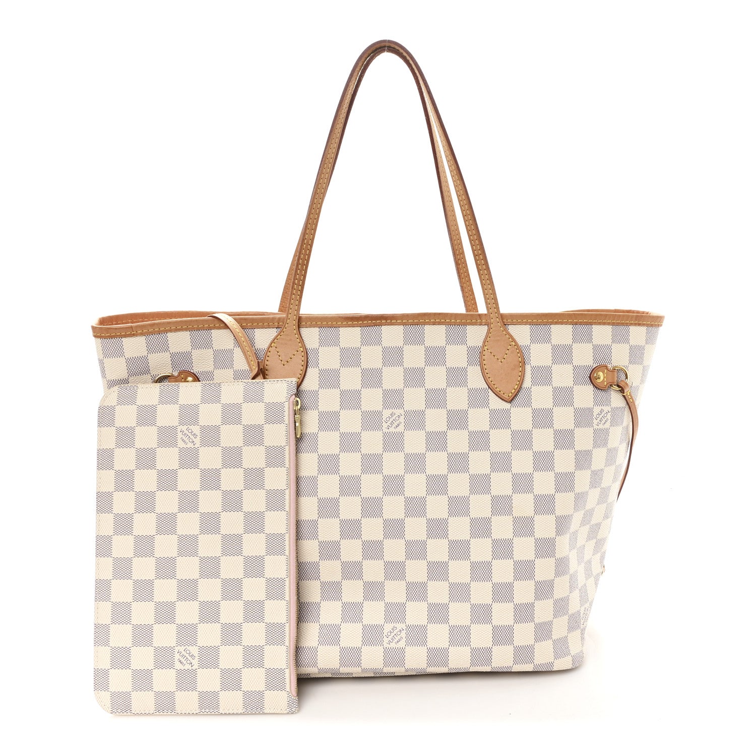 Damier Azur Neo Neverfull MM Rose Ballerine